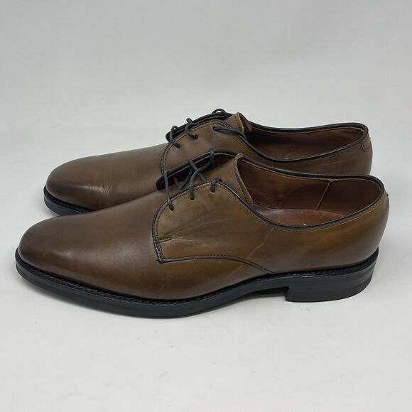 Allen Edmonds Fort Collins Plain Toe Derby Shoes Mens 9.5 D Brown Leather Dress main image 7